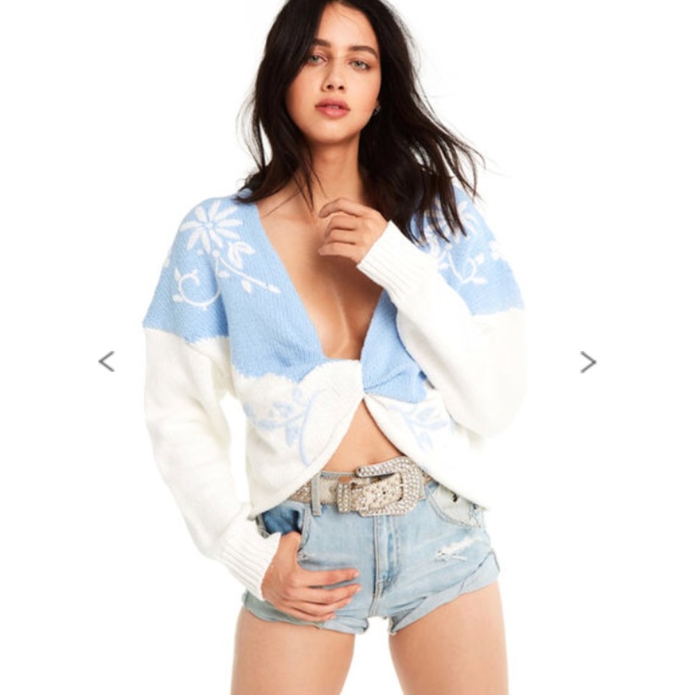 Wildfox Western Floral Beaumont Sweater